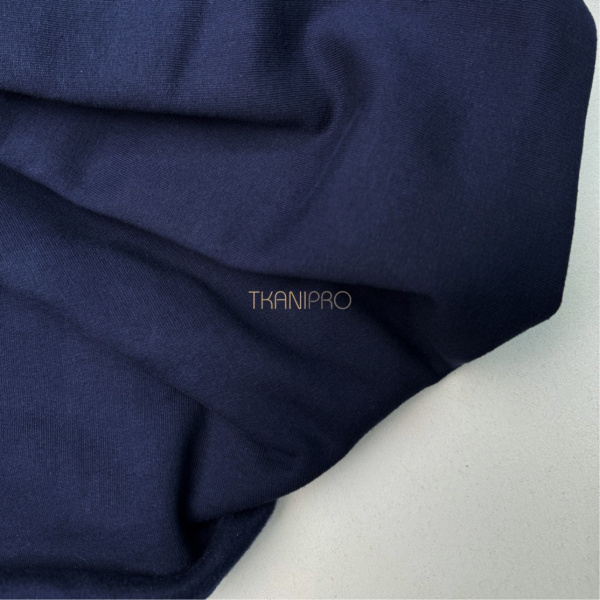 Ткань футер 3-х нитка с начесом цвет синий, арт. DF2060-12