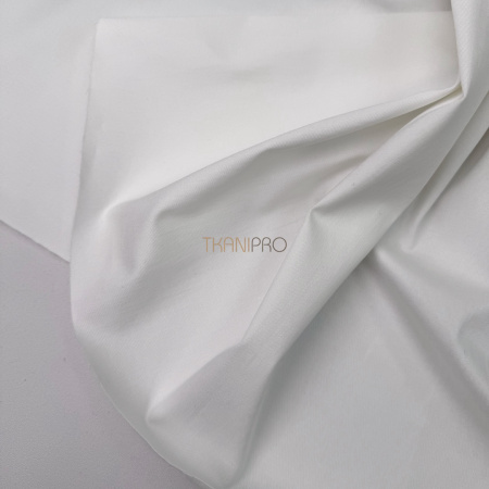 Хлопок сатин рубашечный цвет белый, арт. TK4001-1