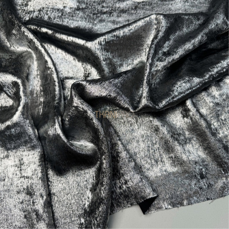 Плательная блузочная ткань металлик арт. BHC1001-4 цвет серый