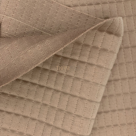 Трикотаж Капитоне, арт. TL1272-1 цвет бежевый кофейный Трикотаж Капитоне, арт. TL1272-1 цвет бежевый кофейный