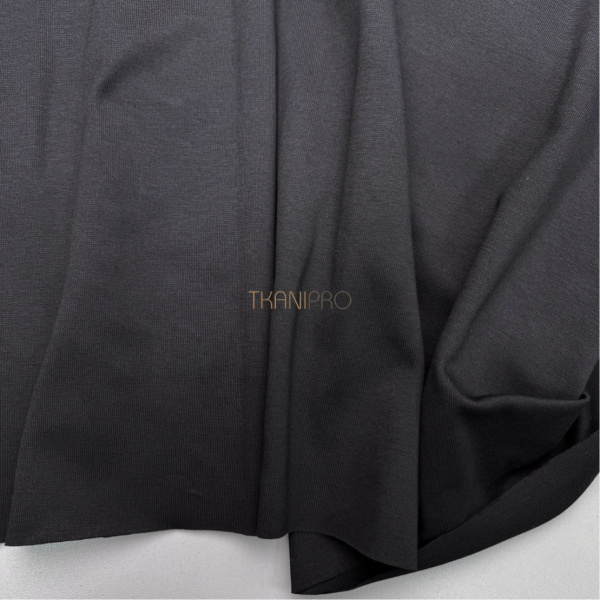 Трикотаж рибана цвет черный, арт. DB5014-2