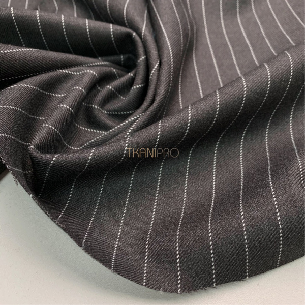 Костюмная плотная ткань в полоску, арт. KD2069-4 цвет серый меланж