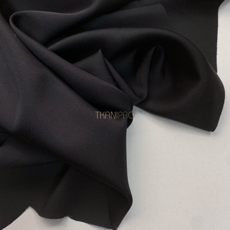 Шелк искусственный цвет черный, арт. S2141-15
