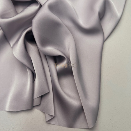 Шелк искусственный цвет серый лиловый, арт. S2136-20