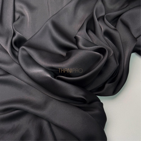 Шелк искусственный цвет черный, арт. S2149-3