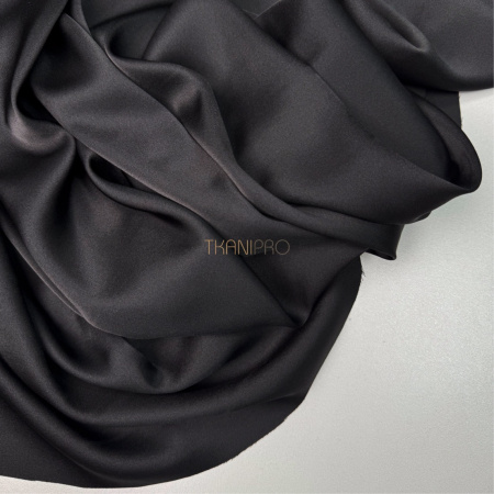 Шелк искусственный цвет черный, арт. S2149-3