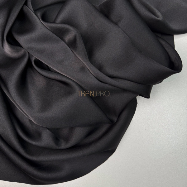 Шелк искусственный цвет черный, арт. S2149-3