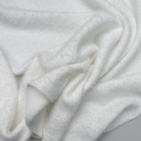 Трикотаж с ворсом цвет молочный, арт. OM3243-1