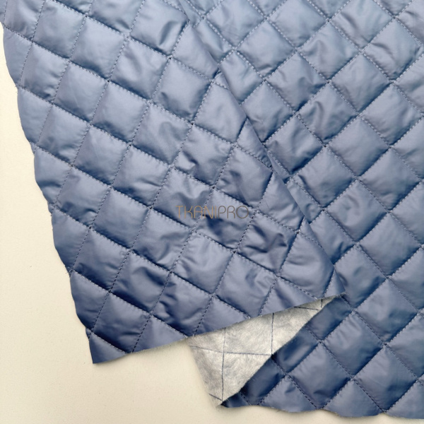 Стеганая ткань на синтепоне Ромбик цвет синий, арт. PS2282-91