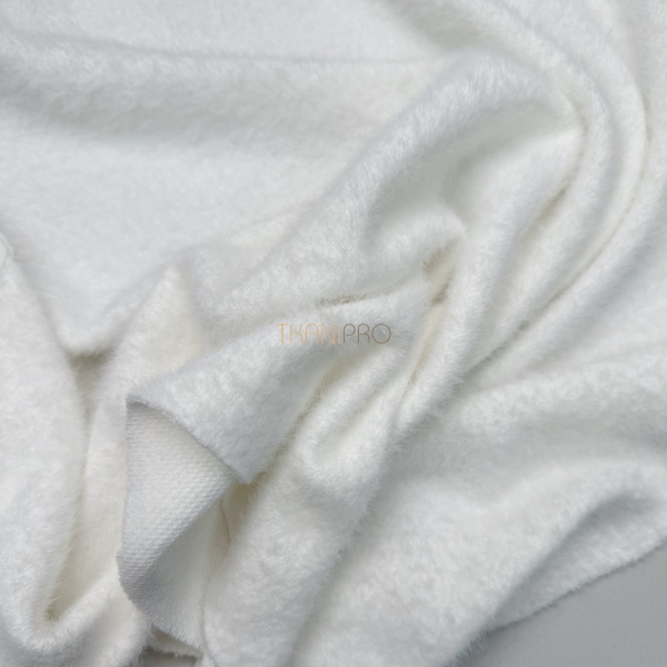 Трикотаж с ворсом цвет молочный, арт. OM3243-1