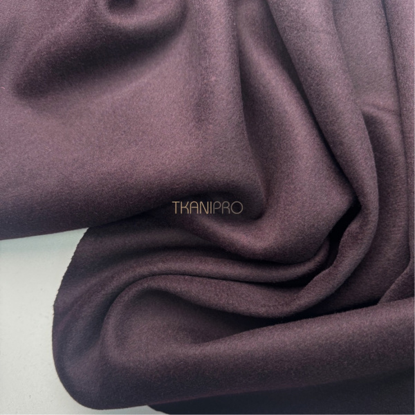 Пальтовая ткань шерсть цвет бордовый фиолетовый, арт. IKC3026-1