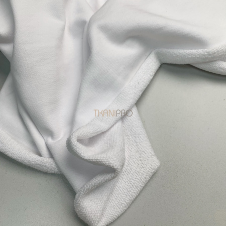 Футер 3 нитка петля хлопок цвет белый, арт. DF2150-1