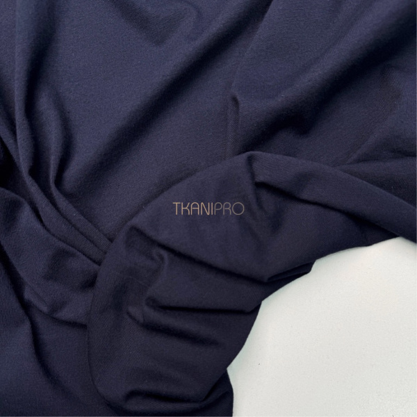 Трикотаж кулирная гладь цвет темный синий, арт. DK3551-233