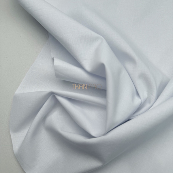 Хлопок поплин стрейч цвет белый, арт. TC2043-1