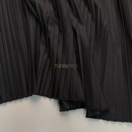 Плиссе параллельная складка 1-1 см цвет черный, арт. PLS2110-4
