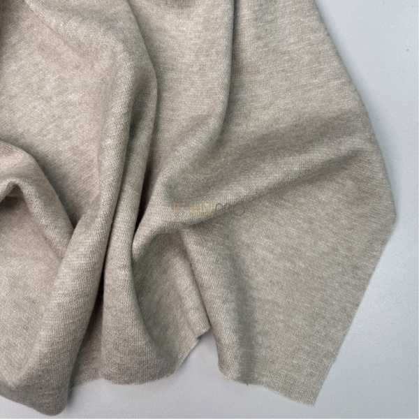 Трикотаж софт двусторонний цвет бежевый меланж, арт. WD9002-3