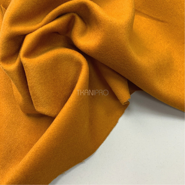 Пальтовая ткань с шерстью, арт. IKC3010-6 цвет охра