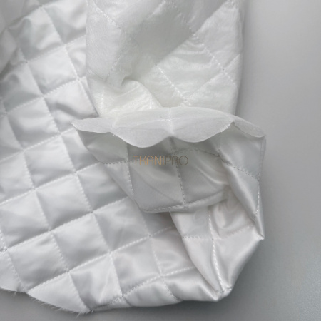 Стеганая ткань на синтепоне цвет белый, арт. IPS2019-1