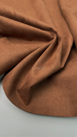 Замша на скубе коричневый рыжий, арт. M1346-1