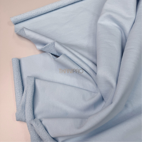 Футер 3 нитка петля хлопок цвет голубой, арт. DF2150-18