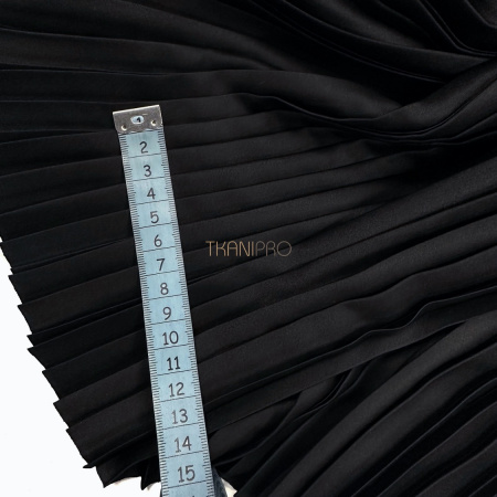Плиссе параллельное двойная складка цвет черный , арт. PLS1210-66