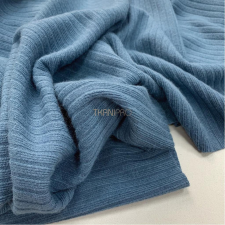 Ткань лапша трикотажная синяя, арт. WD4082-14