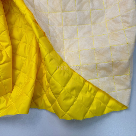 Стеганая ткань на синтепоне цвет желтый, арт. PS2282-54