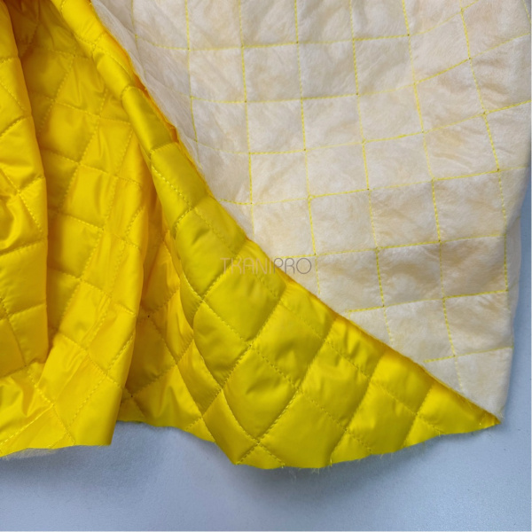 Стеганая ткань на синтепоне цвет желтый, арт. PS2282-54