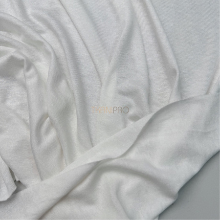 Тонкий трикотаж стрейч цвет молочный, арт. DK2004-1