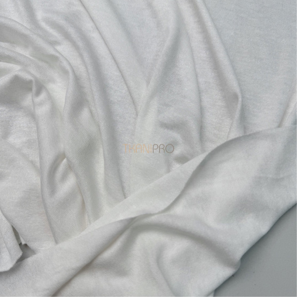 Тонкий трикотаж стрейч цвет молочный, арт. DK2004-1