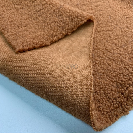 Мех барашек цвет коричневый карамельный, арт. WF3040-230