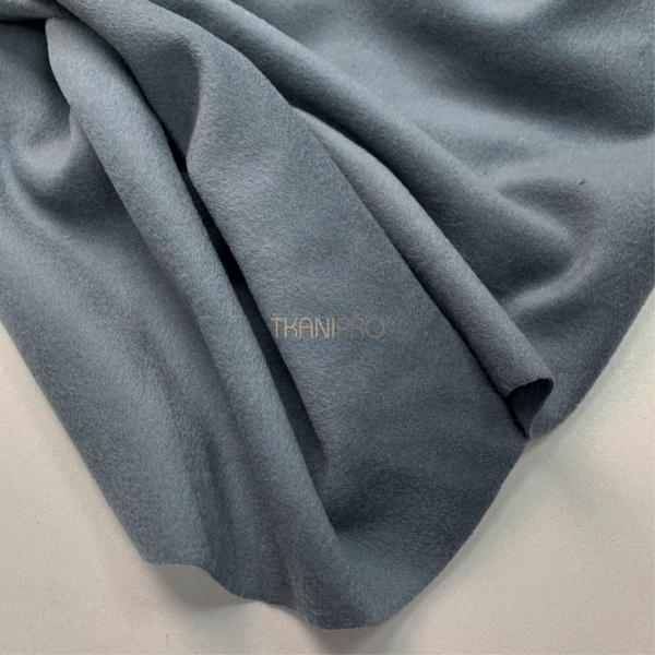 Пальтовая ткань с шерстью, арт. IKC3010-3 цвет серый голубой