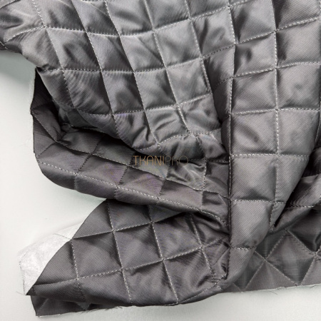 Стеганая ткань на синтепоне цвет серый, арт. IPS2016-3