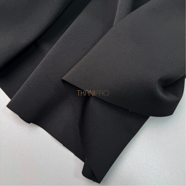 Таслан ткань курточная плотная цвет черный, арт. PL1718-87