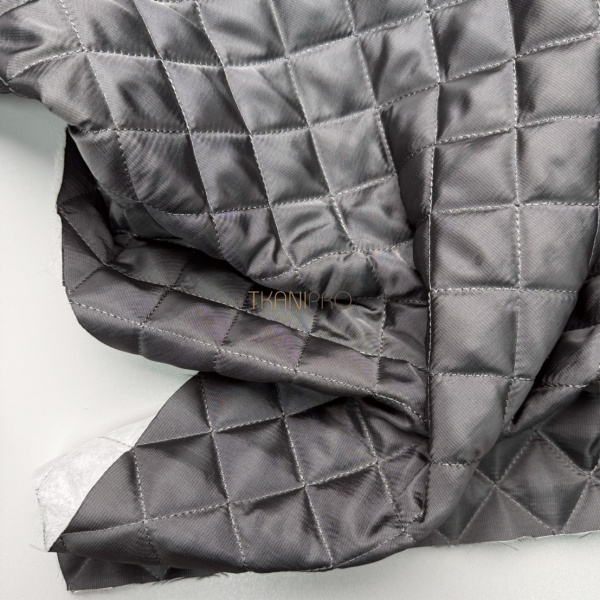 Стеганая ткань на синтепоне цвет серый, арт. IPS2016-3