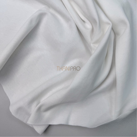 Трикотаж рибана цвет молочный, арт. DB5014-1