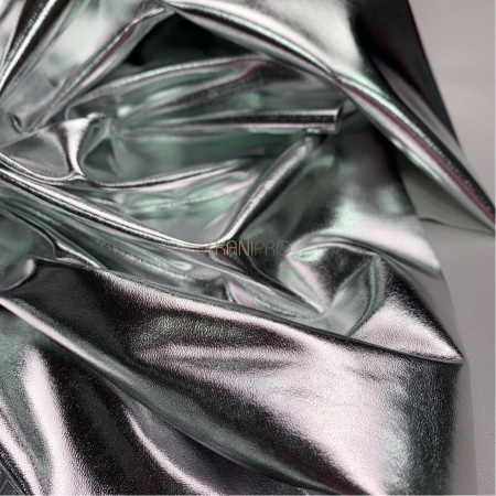 Ткань кожа серебро, арт. OL3003-11