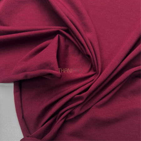 Трикотаж кулирная гладь цвет бордовый, арт. DK3555-3
