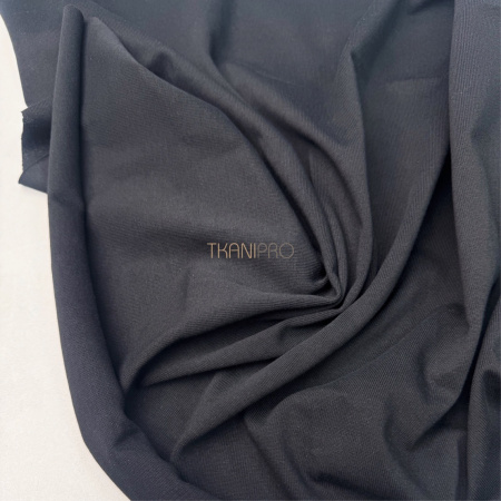 Кулирка плотная мерсеризованный хлопок цвет черный, арт. DK4101-2