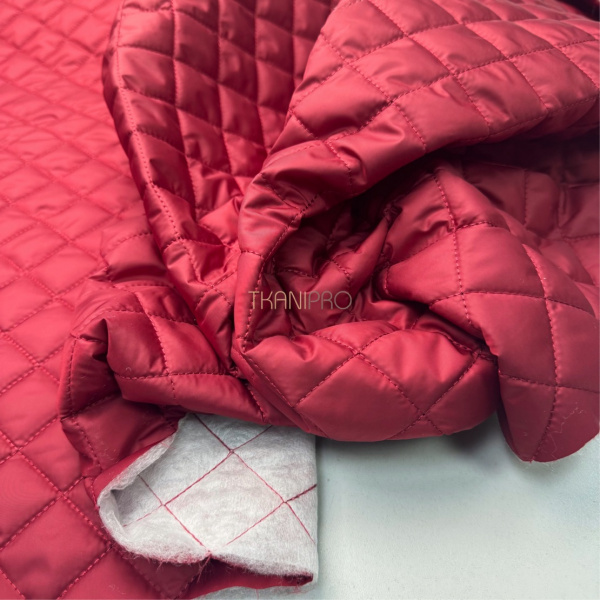 Стеганная ткань на синтепоне Ромб 3,5*3,5, арт. PS2284-13 цвет кирпичный