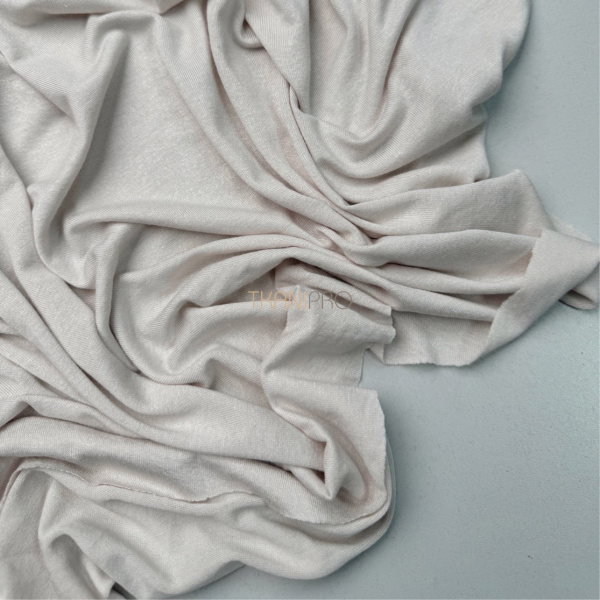 Тонкий трикотаж стрейч цвет кремовый, арт. DK2003-3