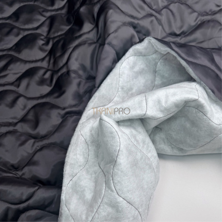 Стеганая ткань на синтепоне цвет черный, арт. IPS2220-4