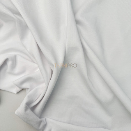 Кулирка плотная мерсеризованный хлопок цвет белый, арт. DK4001-1