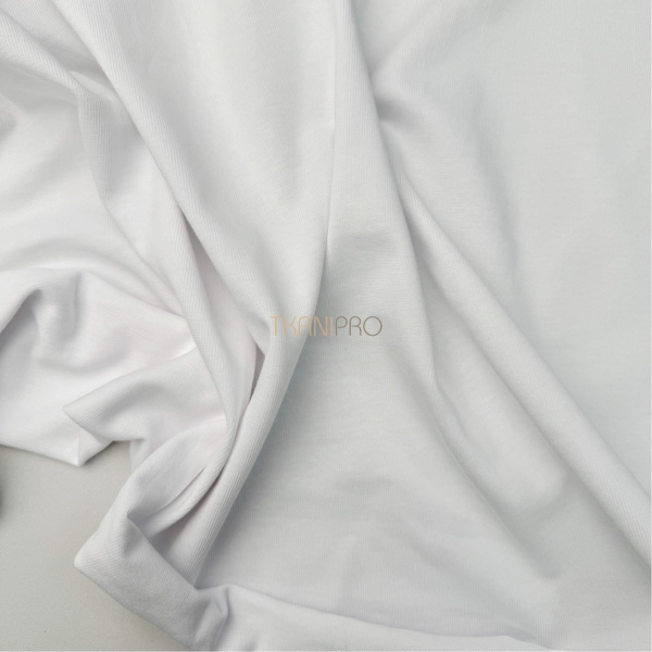 Кулирка плотная мерсеризованный хлопок цвет белый, арт. DK4001-1