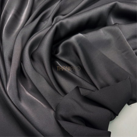 Шелк искусственный цвет черный, арт. S2149-3