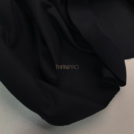 Хлопок твил плотный цвет черный, арт. IKM3004-5