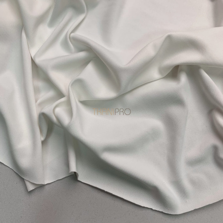 Трикотаж бифлекс в рубчик цвет молочный, арт. TM2112-2