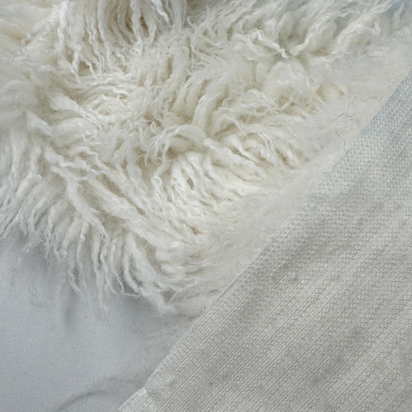 Мех искусственный лама цвет молочный, арт. WF5021-1