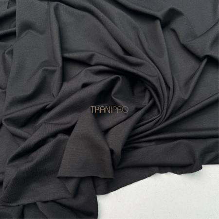 Трикотаж стрейч вискоза цвет черный, арт. MD2129-3