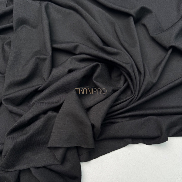 Трикотаж стрейч вискоза цвет черный, арт. MD2129-3